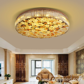 Living Room Round Glass Led Chandelier Pendant Light